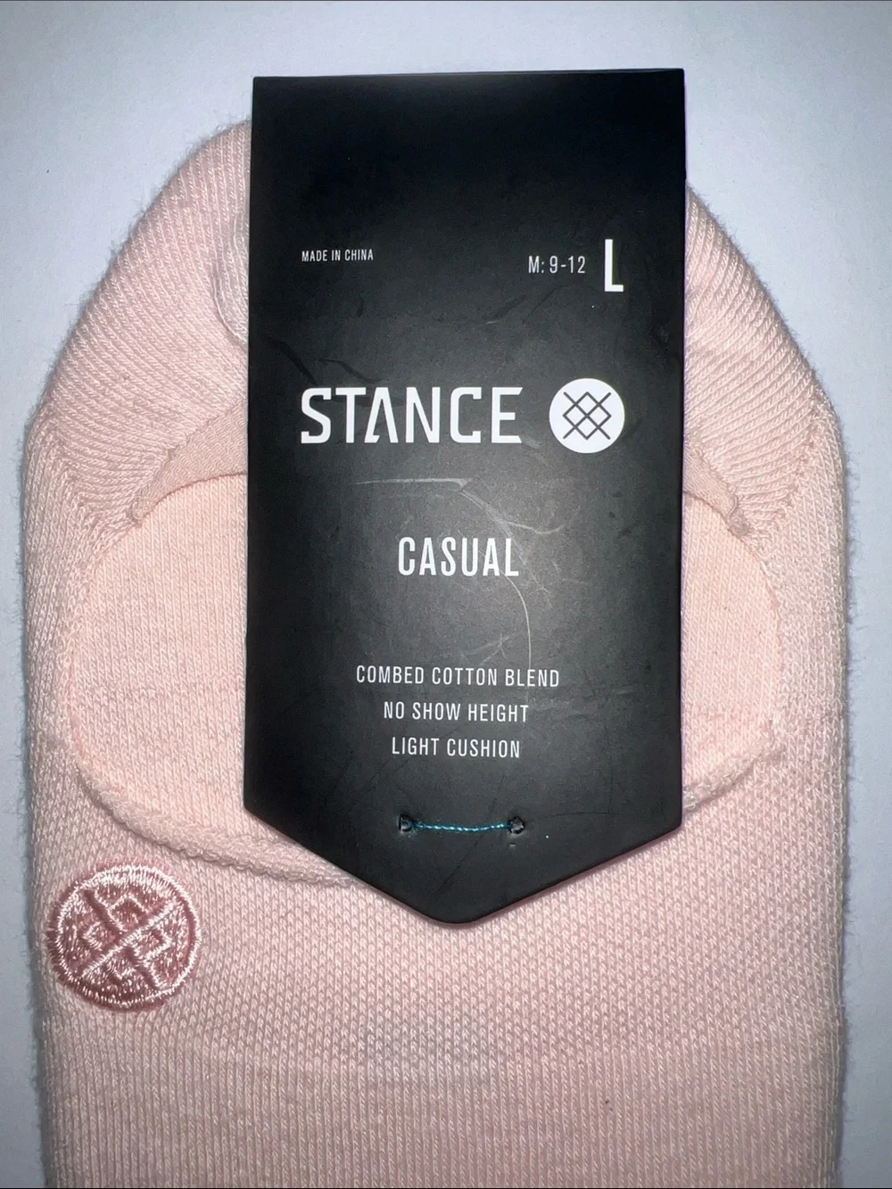 Stance ICON Women’s Casual No-Show Socks - Light Pink with Teal Accent